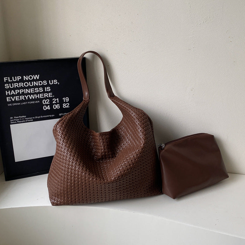 Retro High-grade Women's Woven Tote Bag