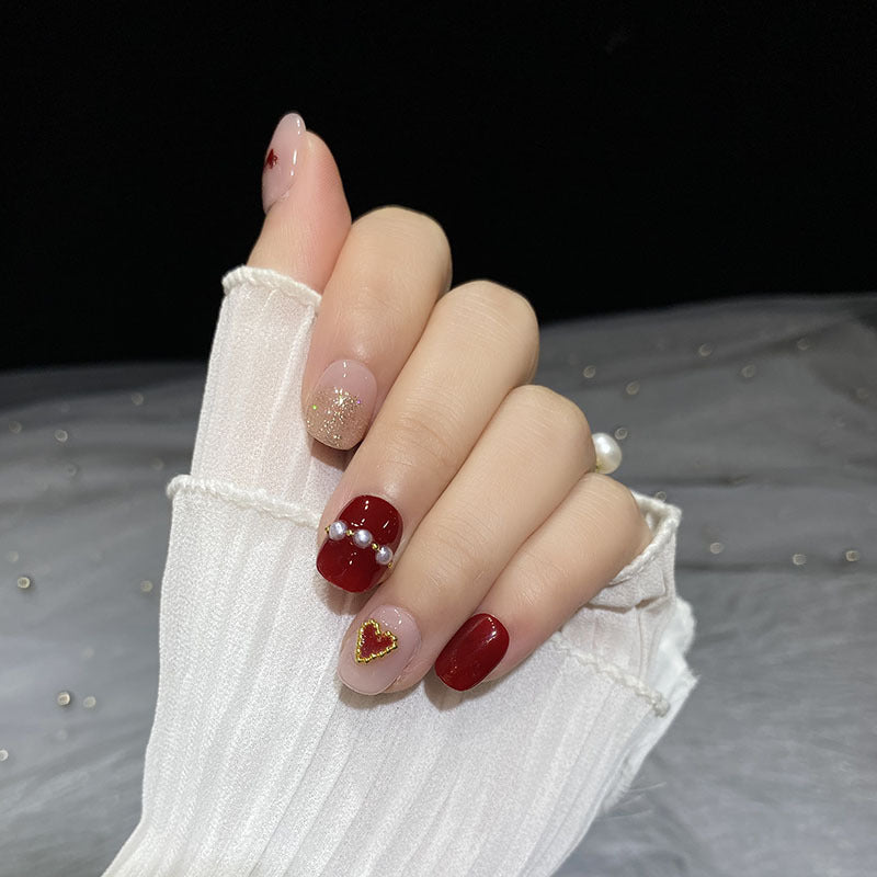 Hand-painted Armor Red Love Pearl