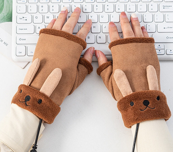 USB Power Charging Heating Gloves For Adults