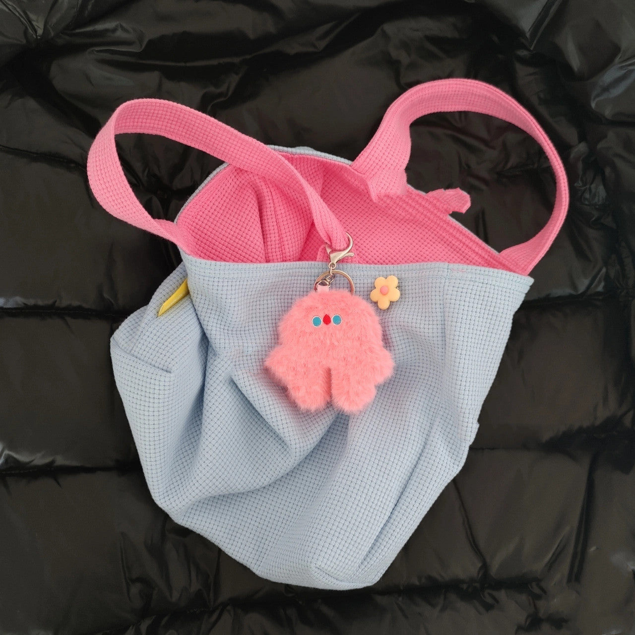 Cute Blue Contrast Tote Bag
