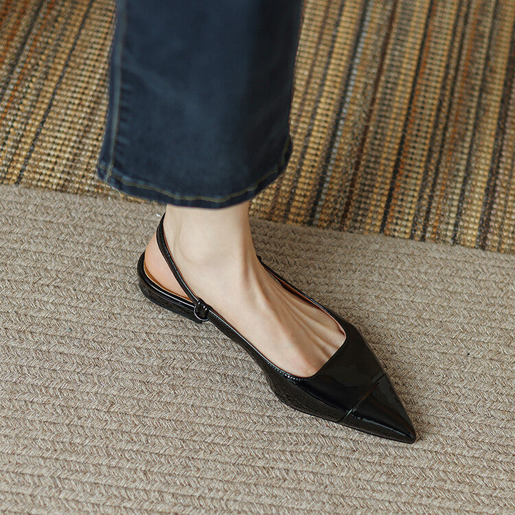 Summer New Pointed Toe Shallow Sandals Women's Baotou Back Strap