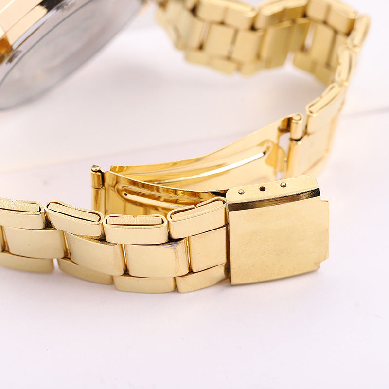 Double-sided alloy skeleton watch