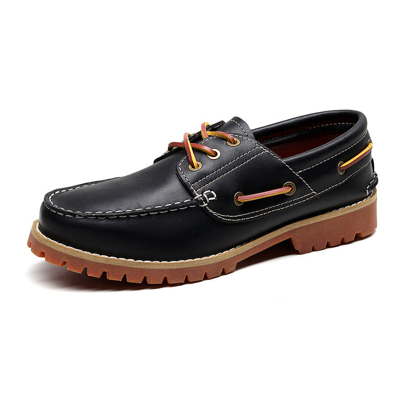 First Layer Cowhide Low Top Classic British Casual Pumps Men