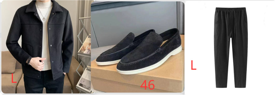 Men's Casual Top Clothes Short Woolen Coat