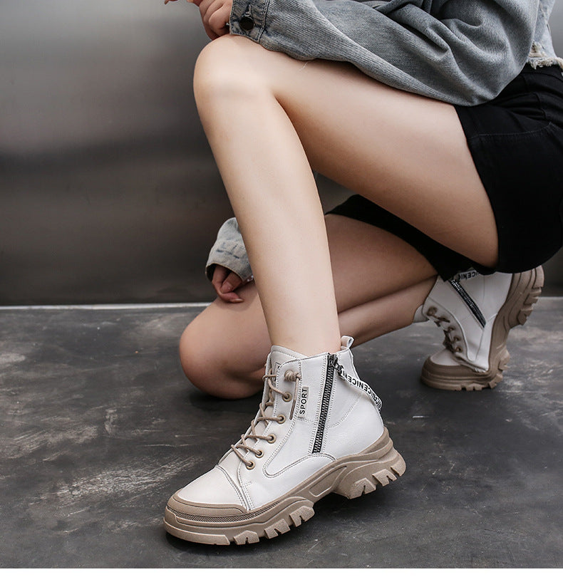 Autumn Fashion Casual Platform Single Boots Sports British Style Boots