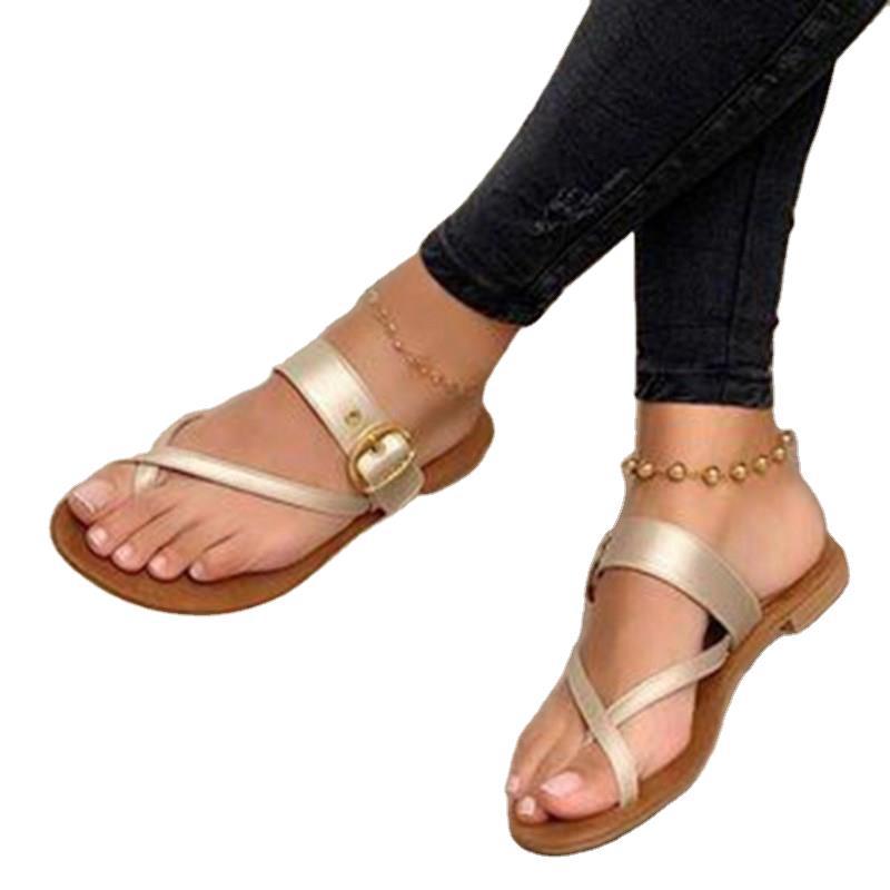 Comfortable Flat Toe-Buckle Casual Sandals