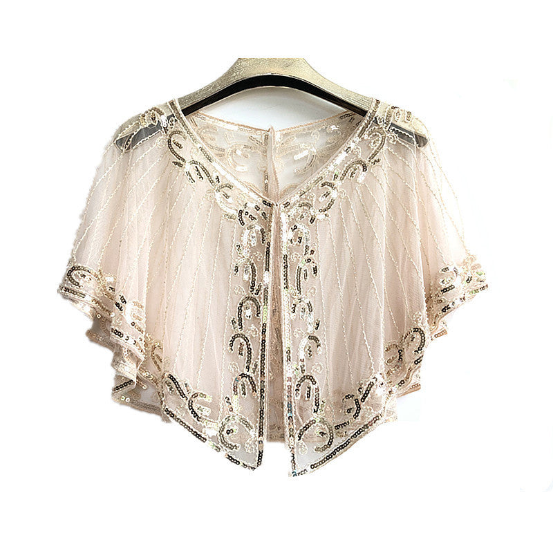 Shawl Outer Match Short And Thin Sequined Dress