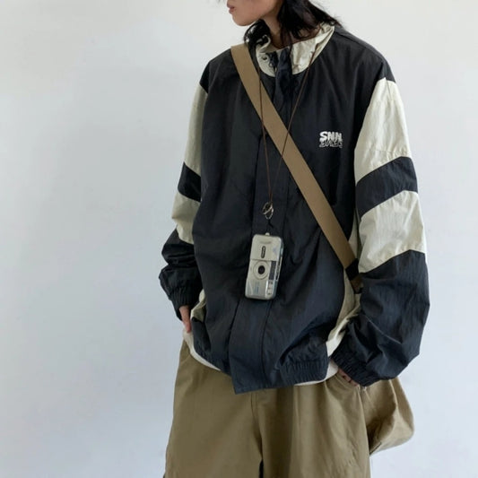 Letter Embroidery Casual Loose Jacket Men And Women