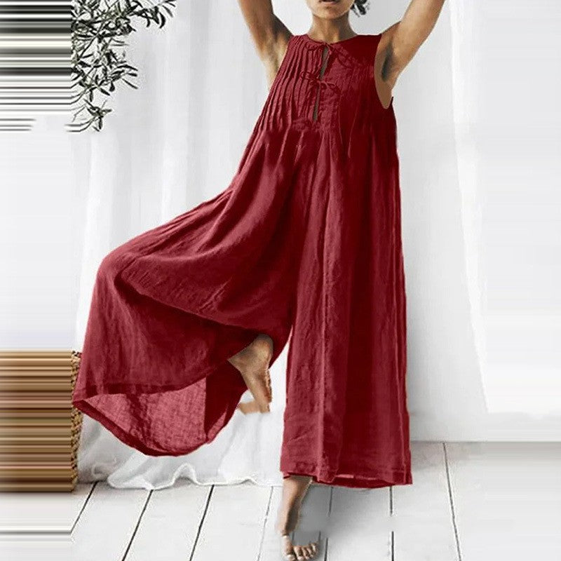 Women's Elegant Long Sleeveless Jumpsuit