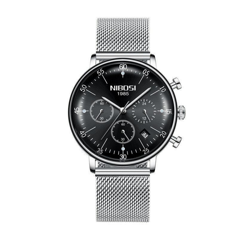 Nibosi couple mesh belt leisure quartz watch