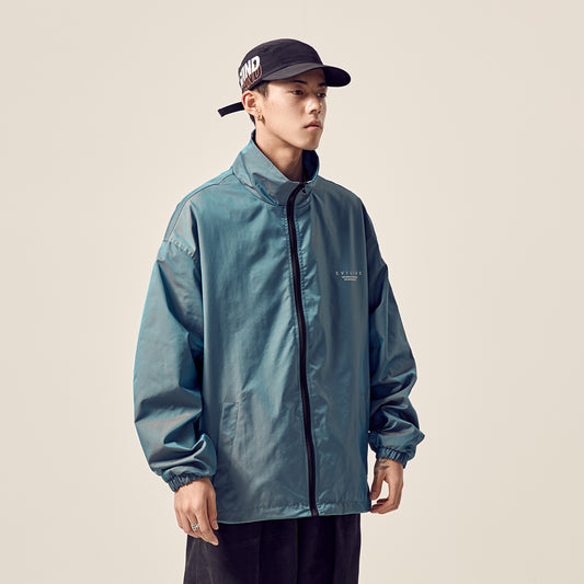 Spring stand collar reflective men's jacket