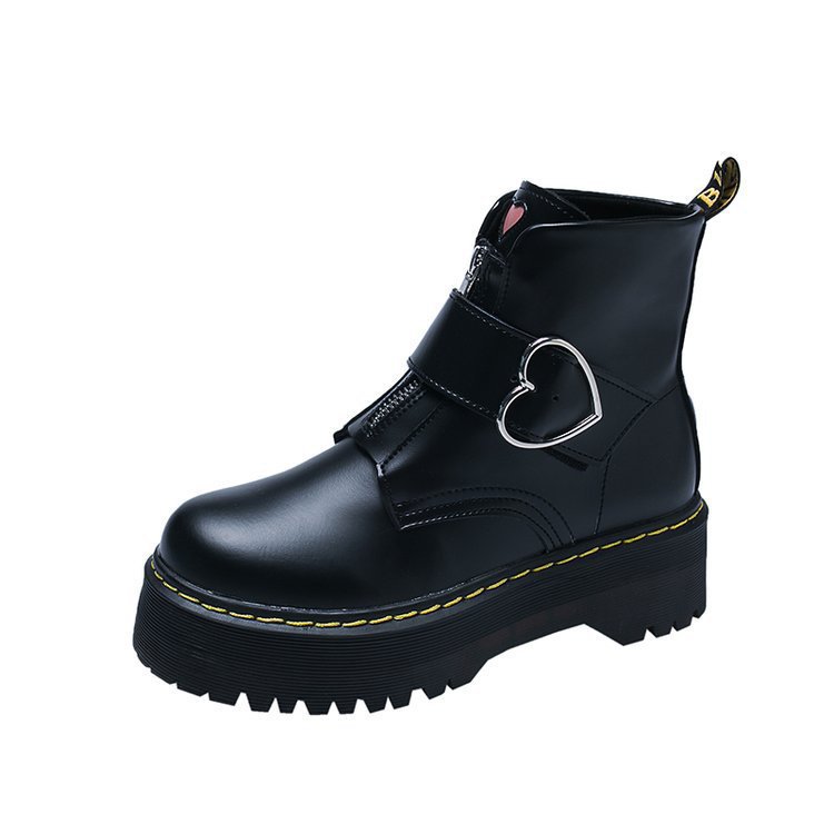 Martin boots women's short tube sponge cake with platform lace-up ankle boots