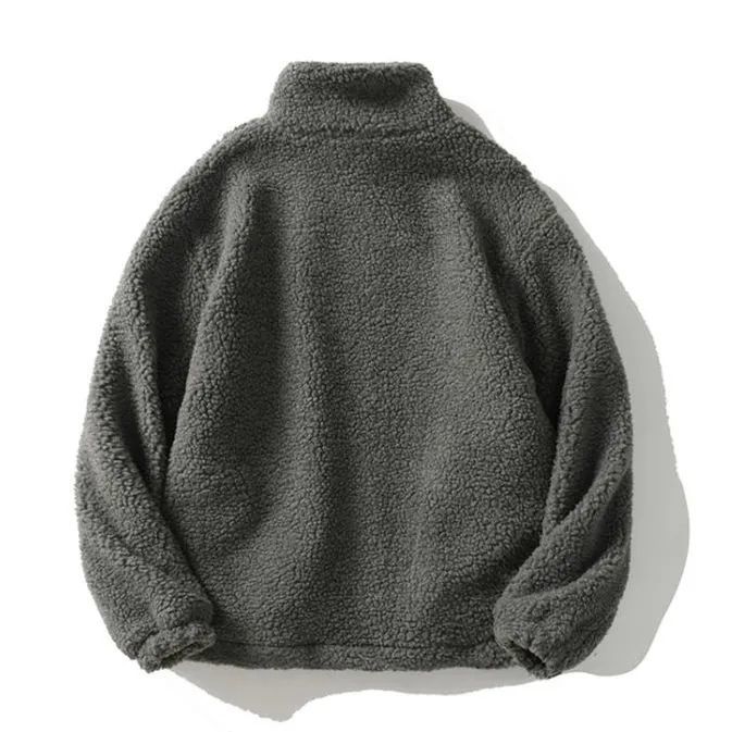 Men Rocking Down Thickened Loose Standing Collar Jacket