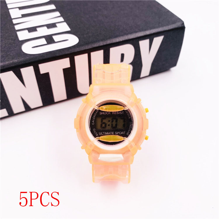 Children's jelly cartoon electronic watch multicolor
