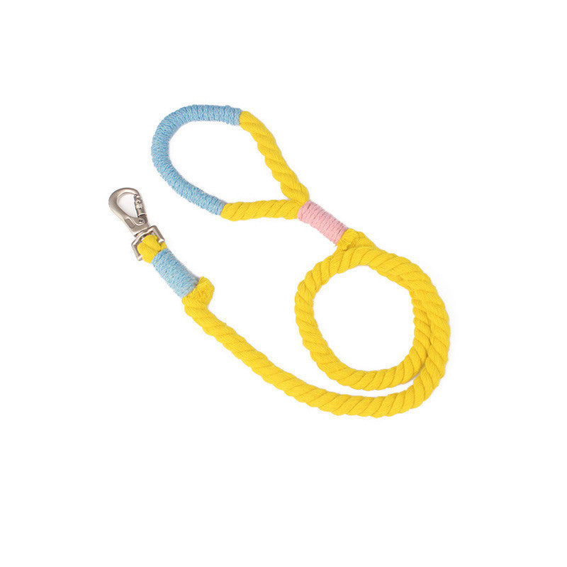 Honeybunny Pet Color Matching Collar Traction Rope To Send Bells