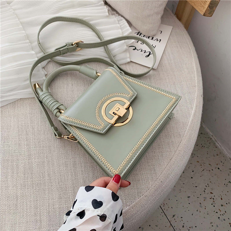 Lock crossbody small square bag