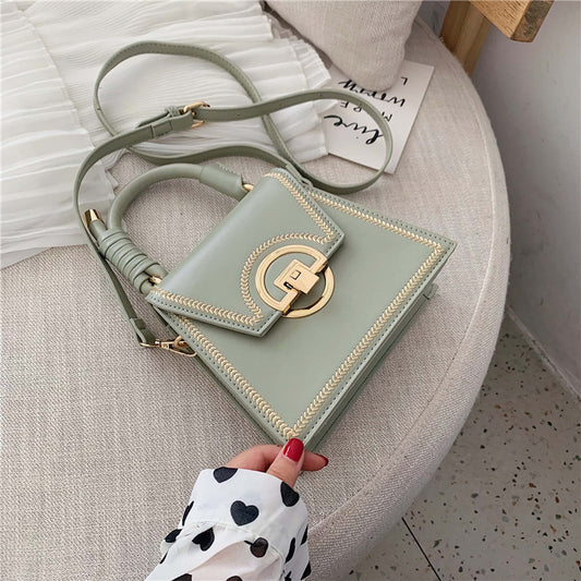 Lock crossbody small square bag