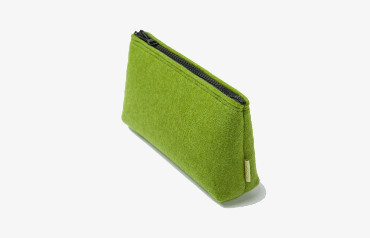Wool felt cosmetic bag