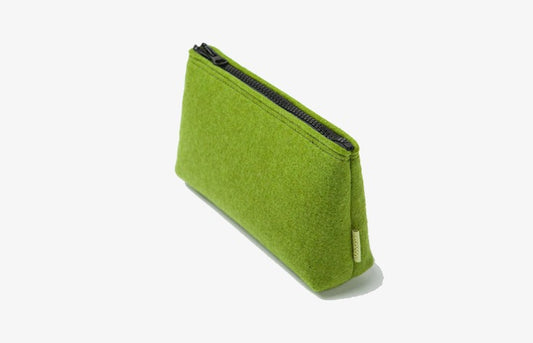 Wool felt cosmetic bag