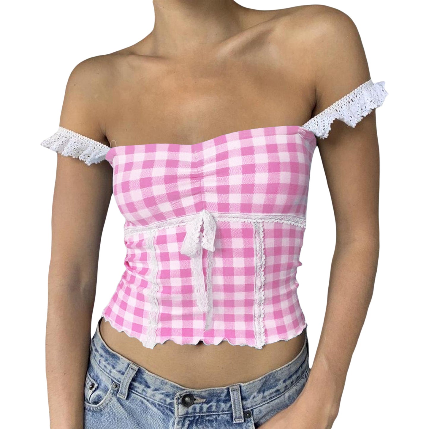 Stitching Lace Small Sling Age-reducing Slim Vest