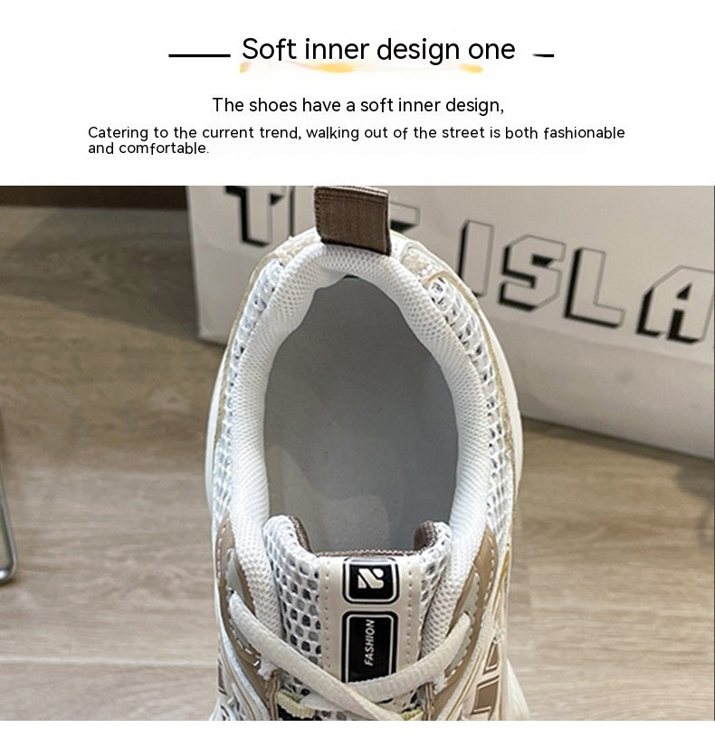 Women's Summer Mesh Casual Thin Platform Height Increasing Shoes