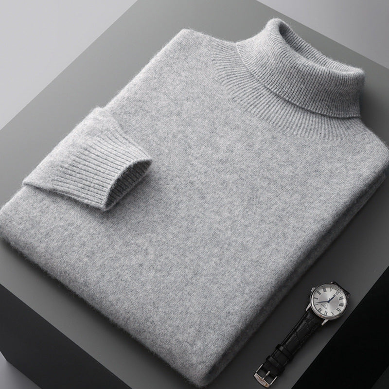 Men's High Lapel Pullover Autumn And Winter Loose Knitted