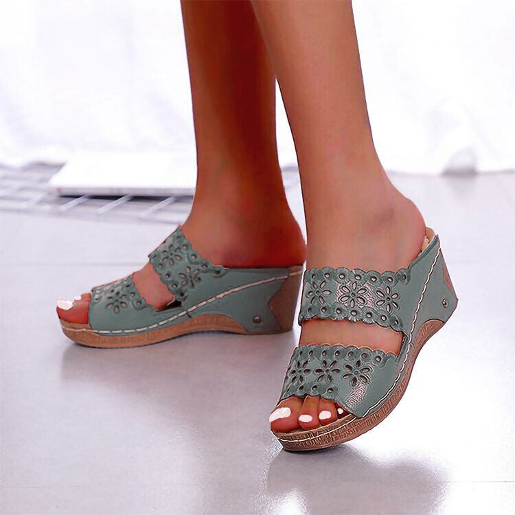 Slope Heel Summer Sandals And Slippers