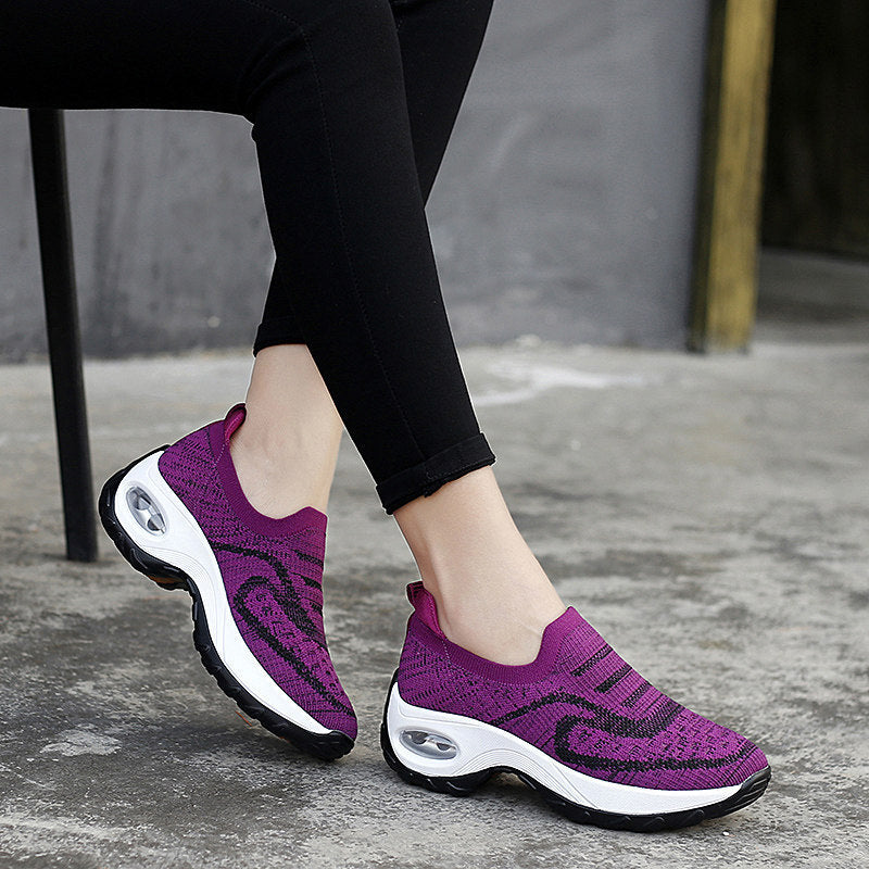 Old Beijing Cloth Red Sports Soft Bottom Air Cushion Shoes