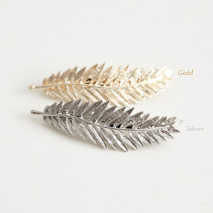 Feather leaf hairpin