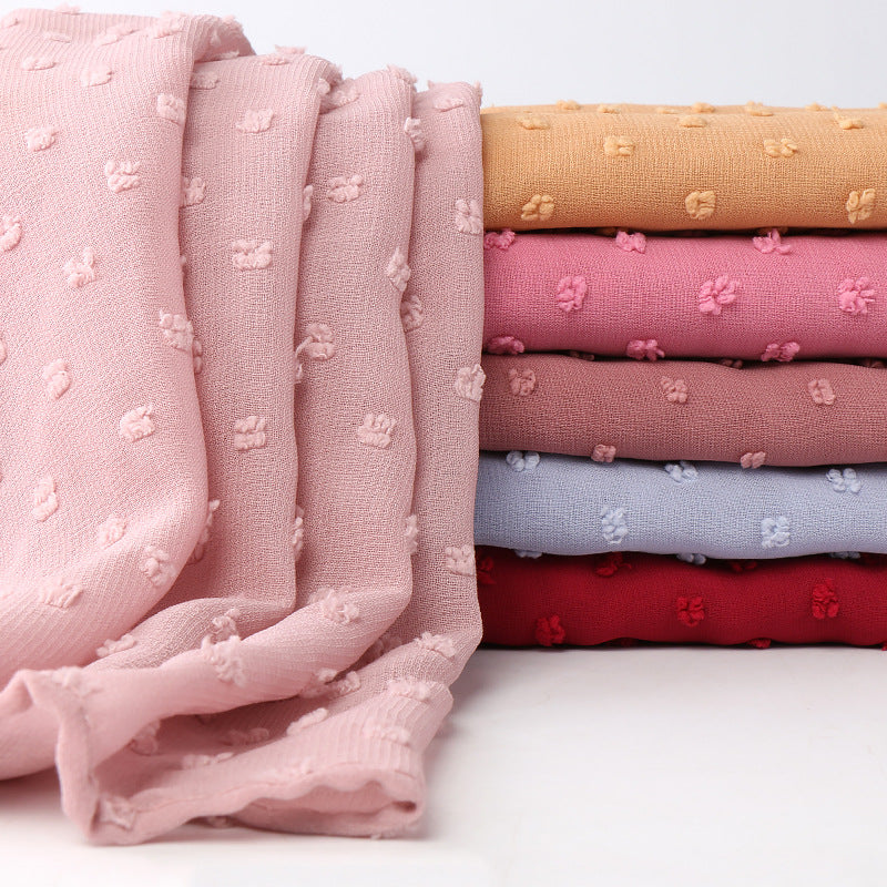 Chiffon folk style ball scarf
