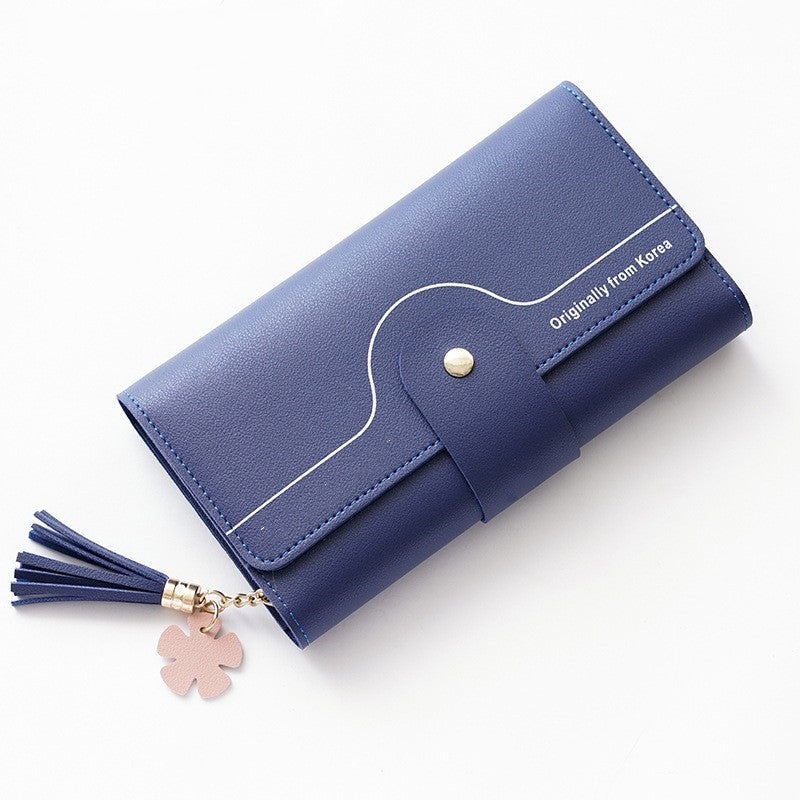 Geometrisk Alfabet Spænde Clutch Kvast Blad Lang Damepung