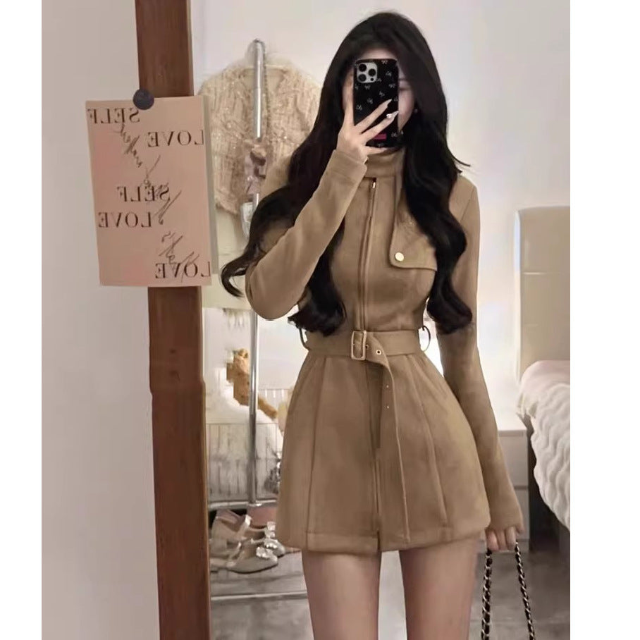 Design-oriented Jacket With A Stand-up Collar And Figure-flattering Shorts