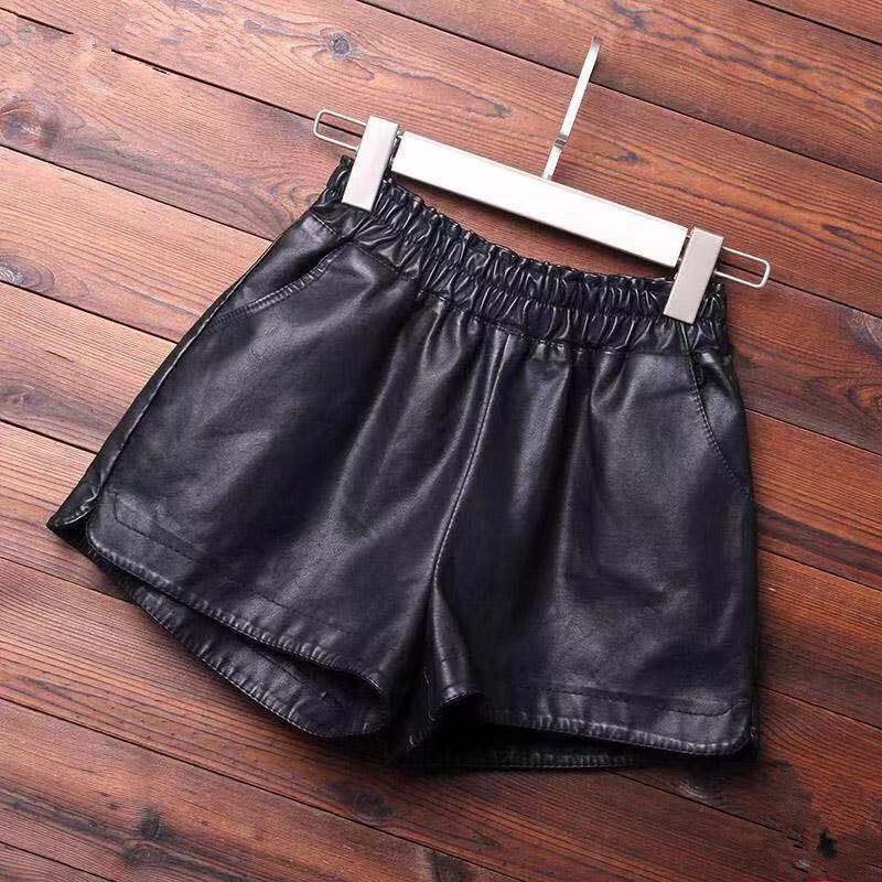 Autumn and winter new leather shorts