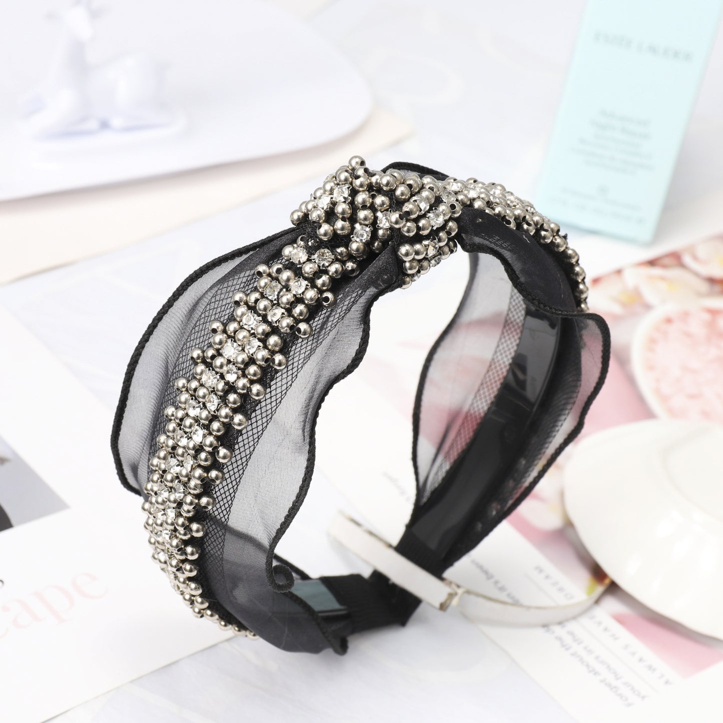 Crystal pearl lace Headband