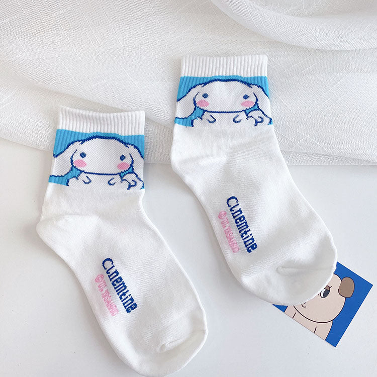 Lady cartoon dog socks