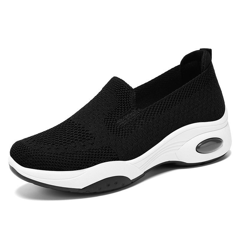 Women's Platform Flying Woven Casual Slip-on Height Increasing Cloth Shoes