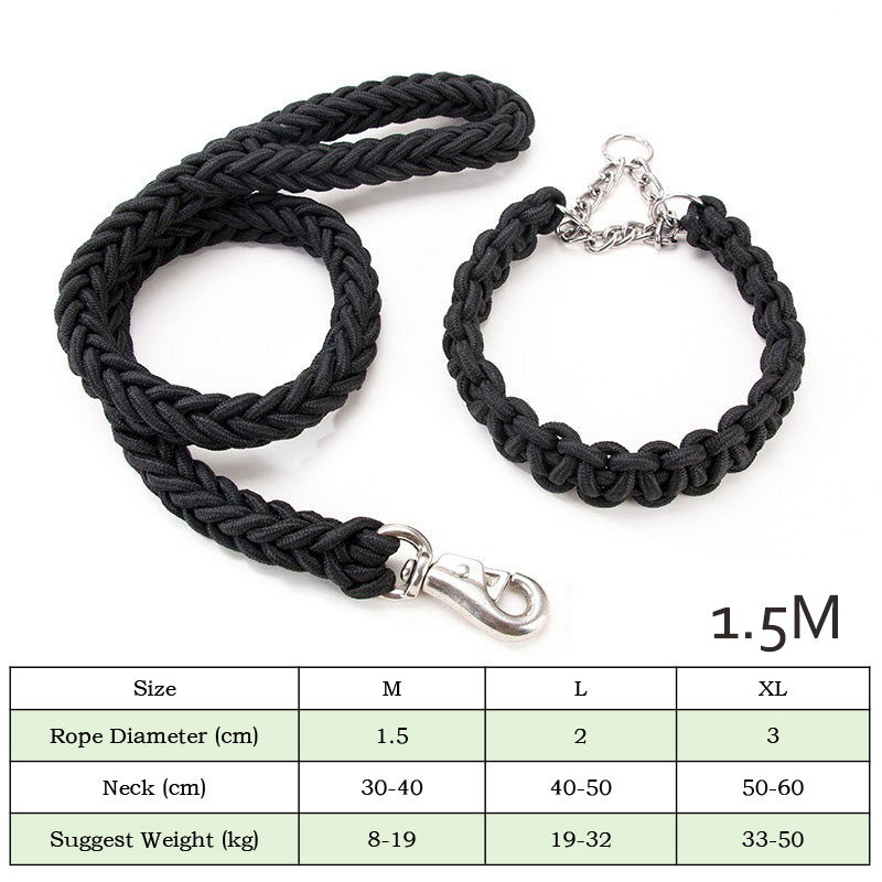 Dog Collars And Belt Covers, Heavy-duty Nylon Braided Ropes, For Training And Walking Leashes Of Small, Medium And Large Dogs