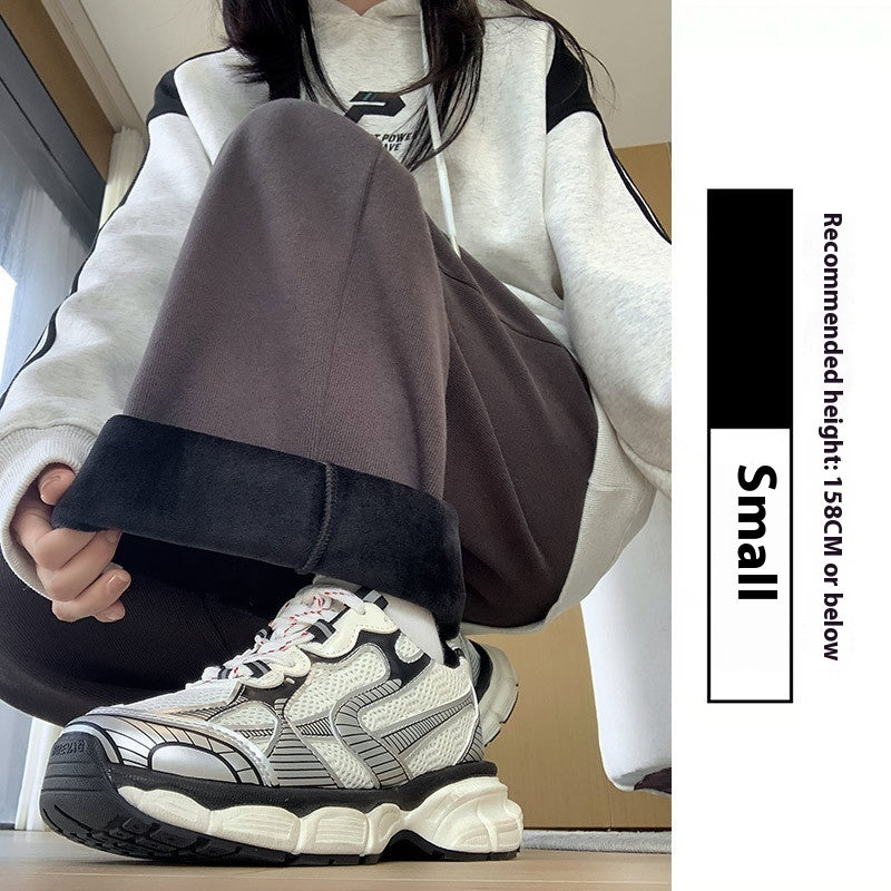 Fleece-lined Sports Pants Female Autumn And Winter
