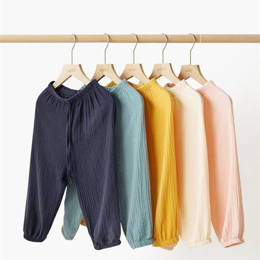 Children's Mosquito Pants Cotton And Linen Loose Ramie Gauze Casual Pants