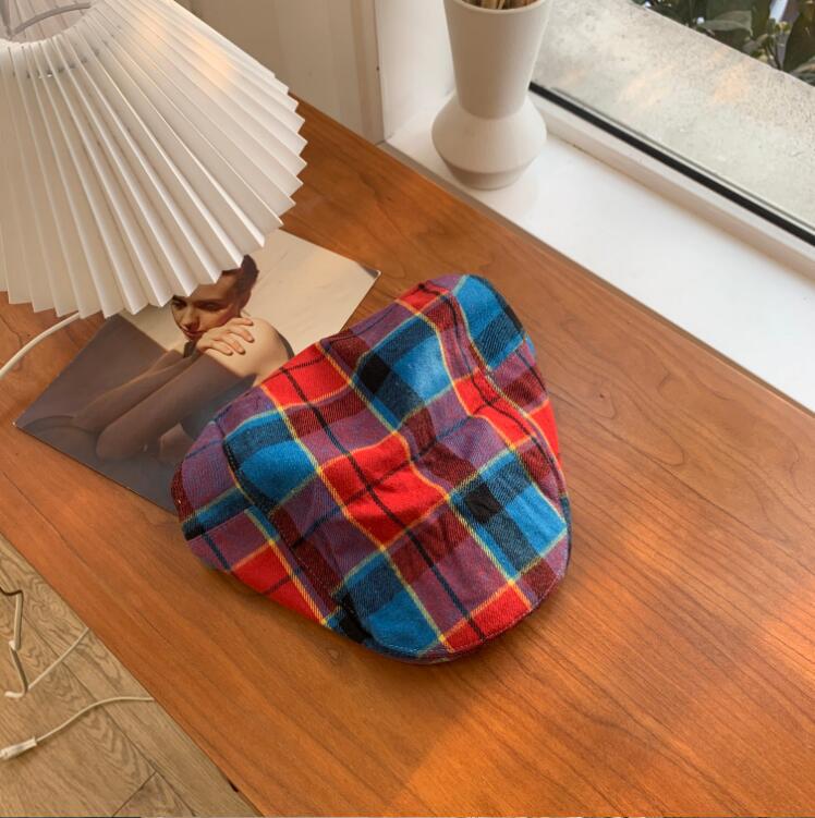 Women's Fashion Plaid Vintage Versatile Beret
