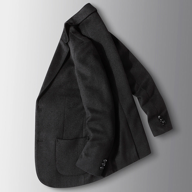 Woolen Business Leisure Wool Suit Coat Solid Color
