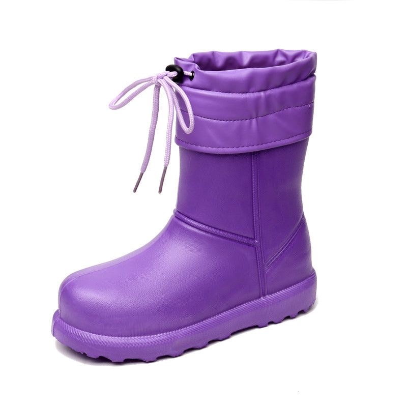 Women's Shoes Mid-calf Length Snow Boots Warm With Velvet