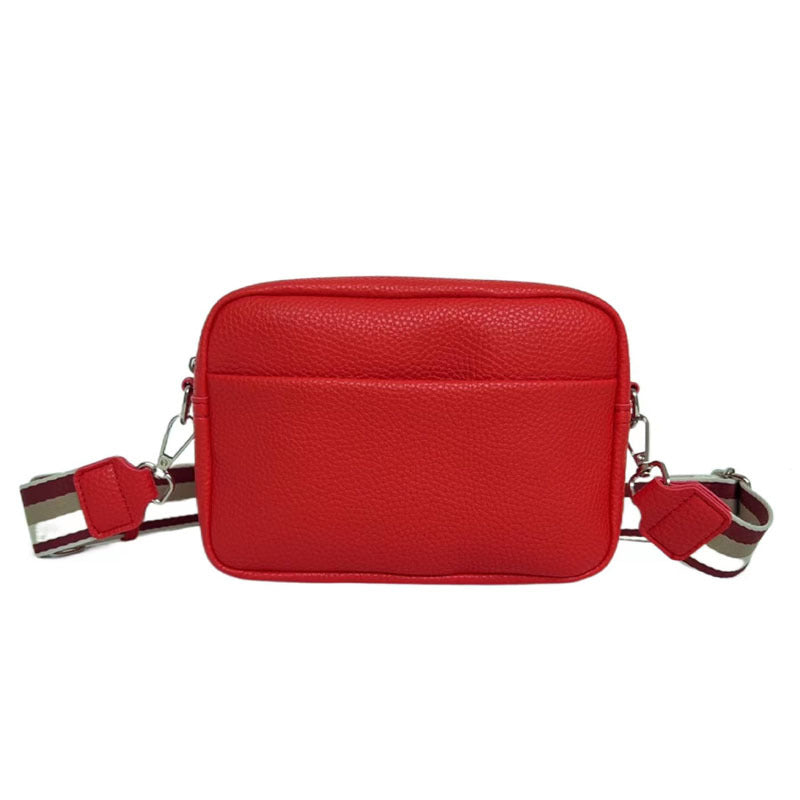 Women's Fashion Casual Solid Color PU Crossbody Bag
