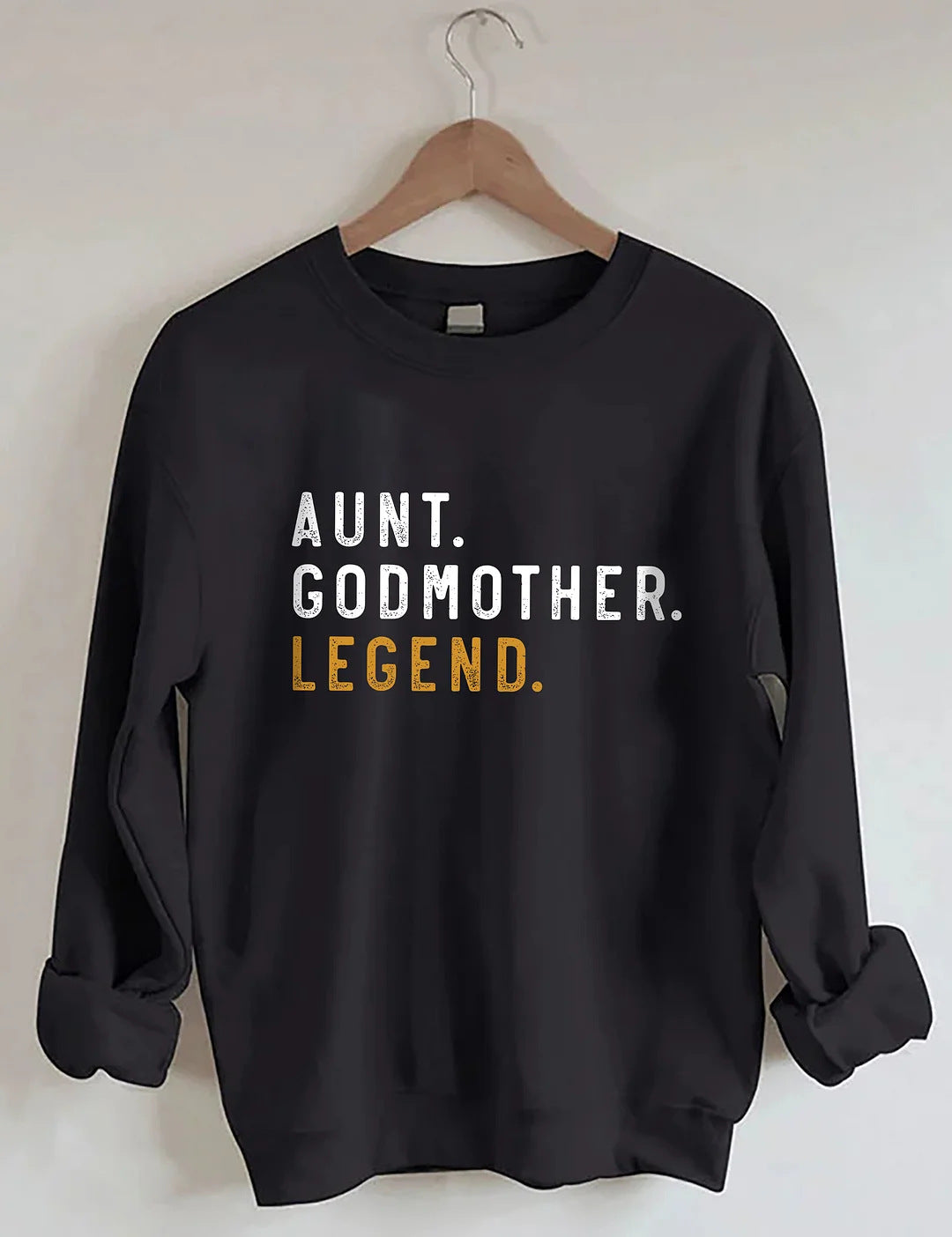 Women's Letter Printed Off-shoulder Round Neck Sweater