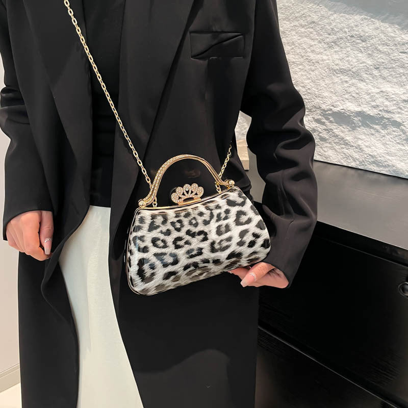 Leopardprint Mode Retro Crossbody Taske til Kvinder