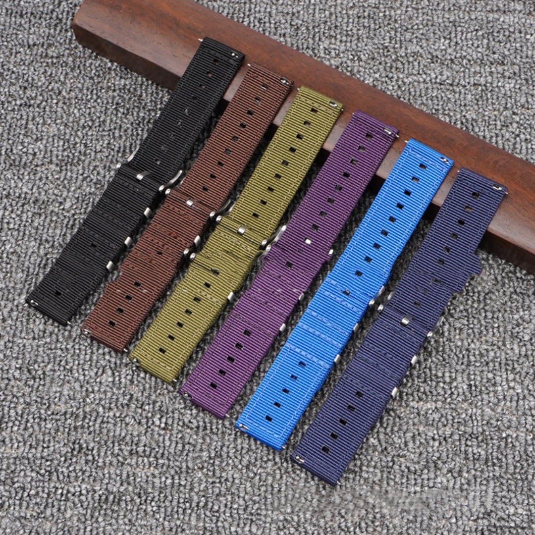 Nylon Watchband Quick Release Waterproof Woven Strap