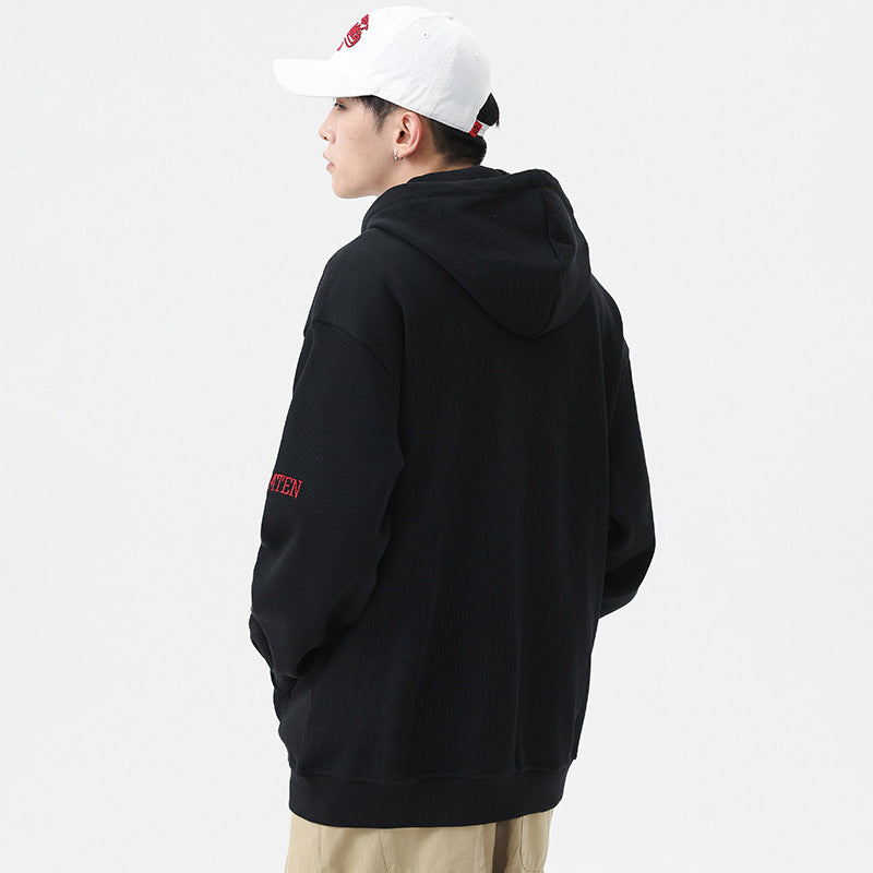 American-style Heavy Zipper Cardigan Hooded Bathroom