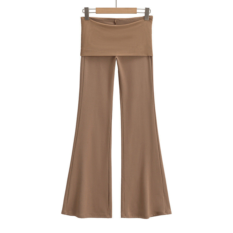 High Waist Casual Air Straight-leg Pants Slimming Straight Nude Feel Loose Wide Leg Pants