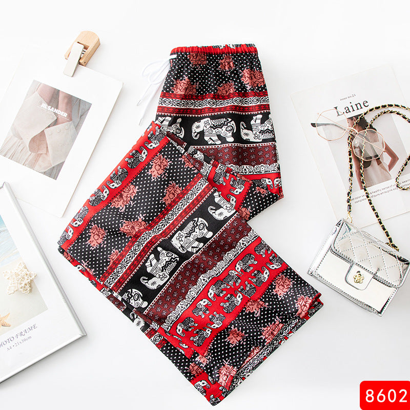 Summer Thin High Waist Drooping Straight Loose Casual Pants Mop Pants