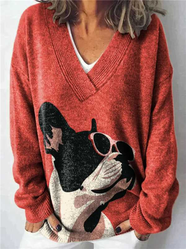 Animal Pattern Printed Casual Women's Sweater 3D